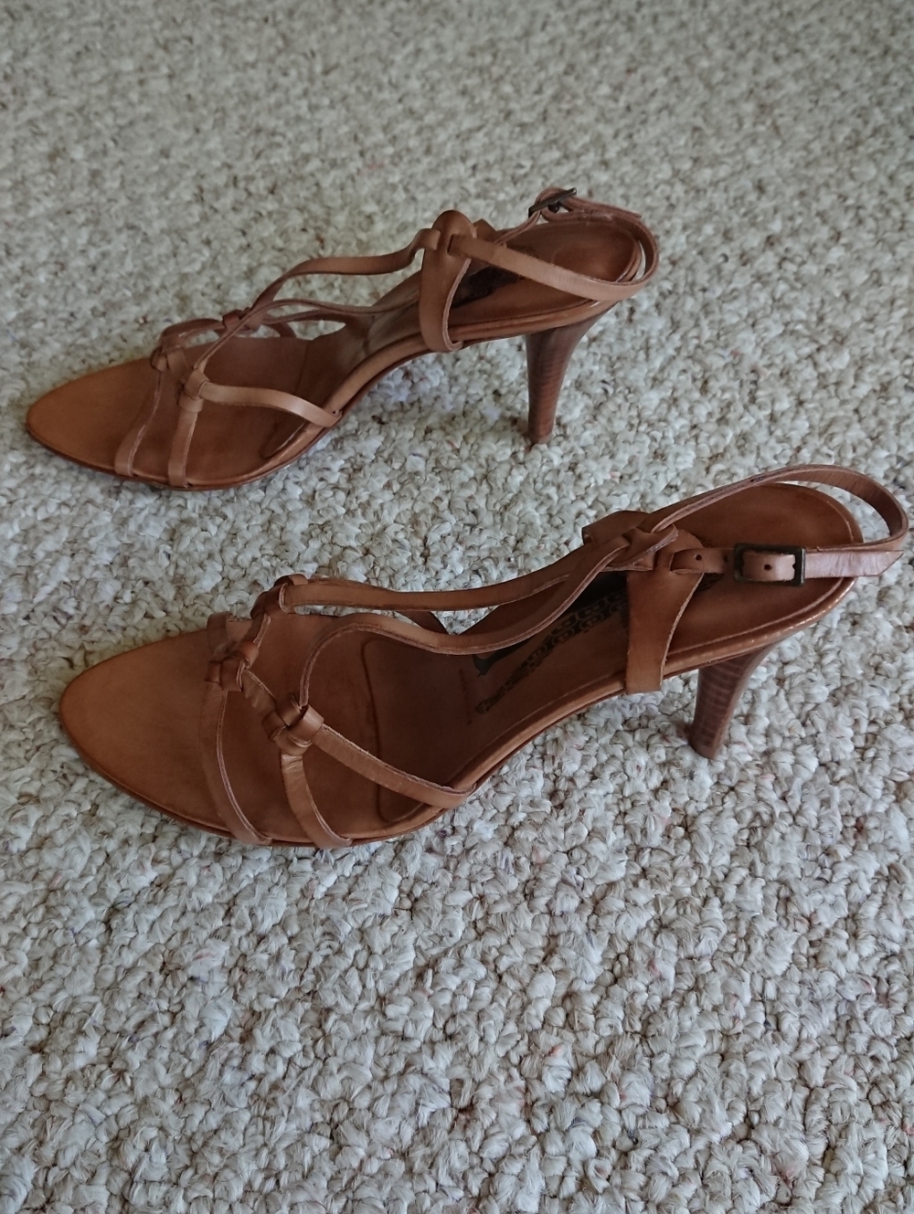 Sigerson Morrison Strappy Brown Leather Sandals Made in Italy size 6